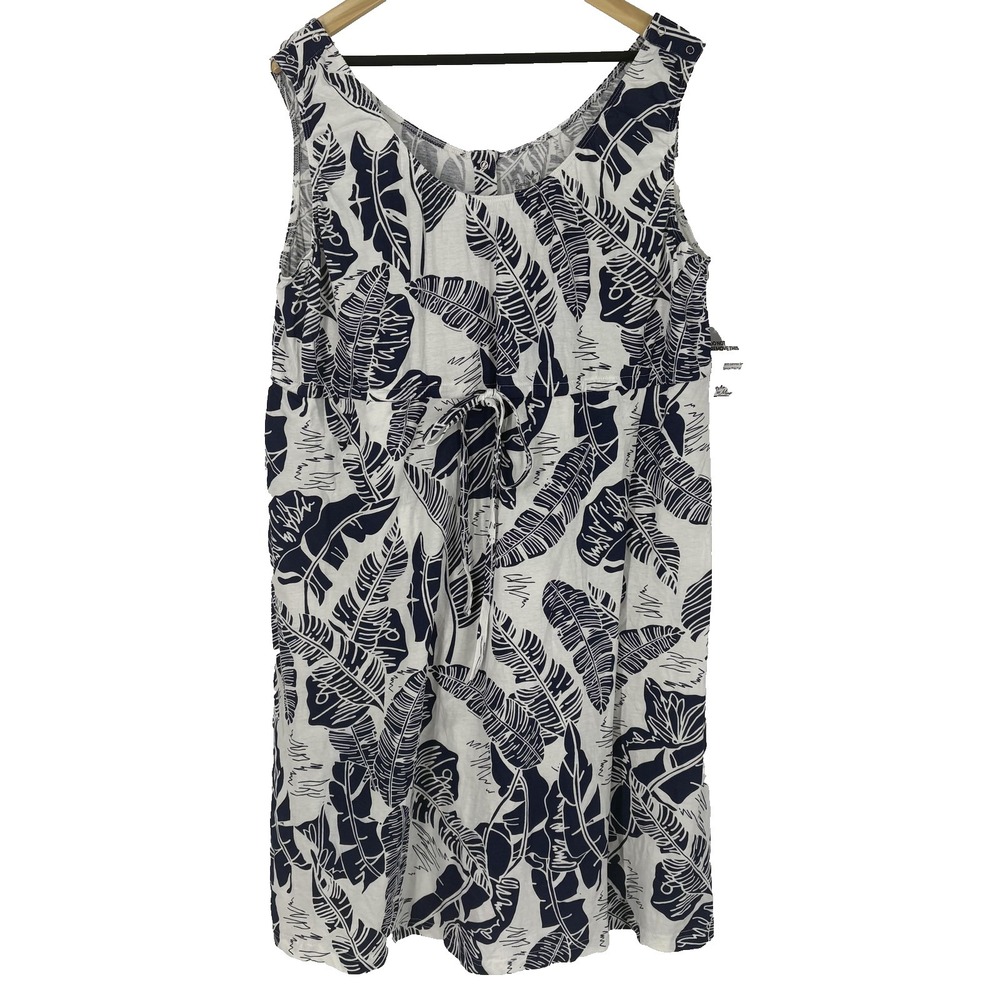 Baby Be Mine Dress Womens XL Blue Floral Scoop Neck Maternity Nursing Sundress